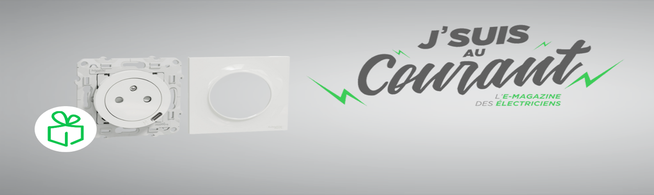 Gagnez une prise Odace affleurante + USB-C avec sa plaque de finition Odace Styl 